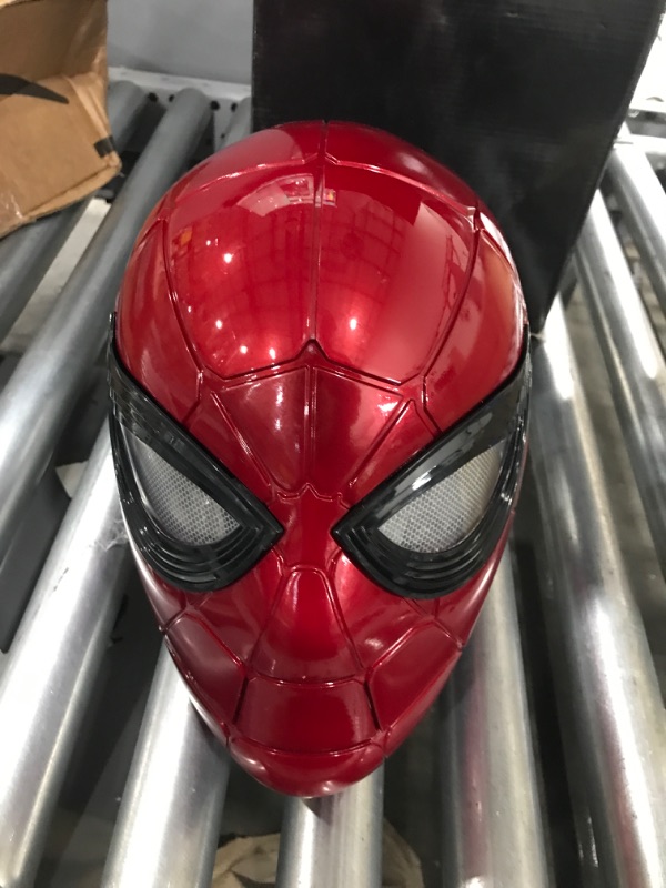 Photo 2 of Spider-Man Marvel Legends Series Iron Spider Electronic Helmet with Glowing Eyes, 6 Light Settings and Adjustable Fit , Red
