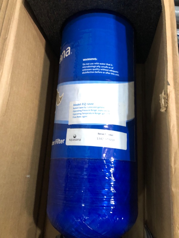 Photo 2 of Aquasana EQ-1000-AST-UV Whole House Water Filter System - Water Softener Alternative w/UV Purifier, Salt-Free Descaler, Carbon & KDF Media - Filters Sediment & 97% Of Chlorine - 1,000,000 Gl