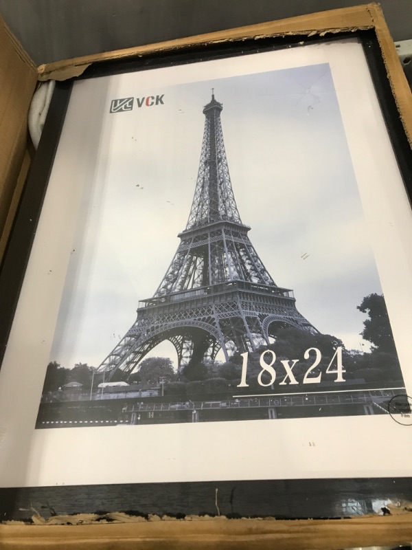Photo 2 of ***SEE NOTE*** VCK 18x24 Poster Frame in Black with Polished Plexiglass Set of 5 Horizontal and Vertical Formats with Included Hanging Hardware Black 18 x 24