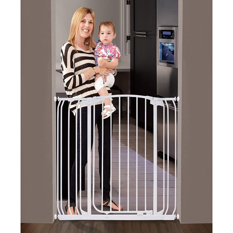 Photo 1 of Dreambaby Chelsea Extra Tall Auto Close Security Gate in White with Extensions
