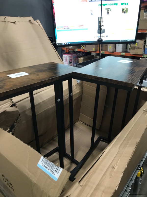Photo 1 of 2PK BROWN SIDE TABLES 