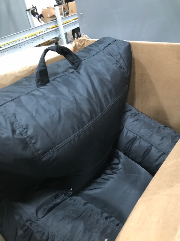 Photo 2 of ***damaged Big Joe Milano Beanbag Chair Stretch Limo Black Smartmax
