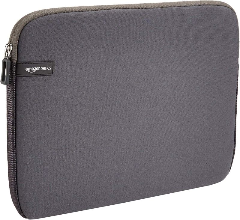 Photo 1 of Amazon Basics 17.3-Inch Laptop Sleeve, Protective Case with Zipper - Black
