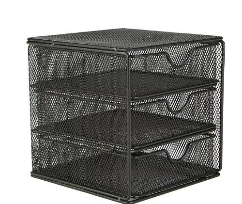 Photo 1 of Mind Reader Mesh Mini 3 Tier Drawer Organizer
