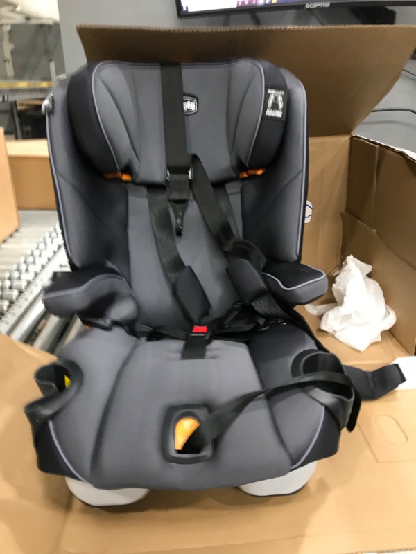 Photo 2 of Chicco MyFit Harness + Booster Car Seat, 5-Point Harness Car Seat and High Back Booster Seat, For children 25-100 lbs. | Fathom/Grey/Blue
