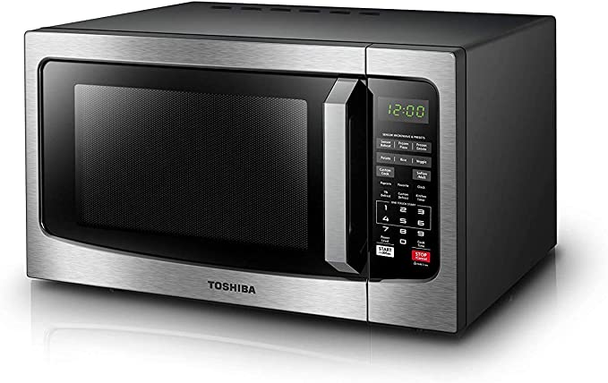 Photo 1 of **PARTS ONLY** TOSHIBA EM131A5C-SS Countertop Microwave Oven, 1.2 Cu Ft with 12.4" Turntable, Smart Humidity Sensor with 12 Auto Menus, Mute Function & ECO Mode, Easy Clean Interior, Stainless Steel & 1100W
