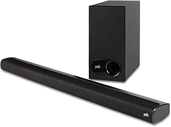 Photo 1 of Polk Audio Signa S2 Ultra-Slim TV Sound Bar | Works with 4K & HD TVs | Wireless Subwoofer | Includes HDMI & Optical Cables | Bluetooth Enabled, Black
