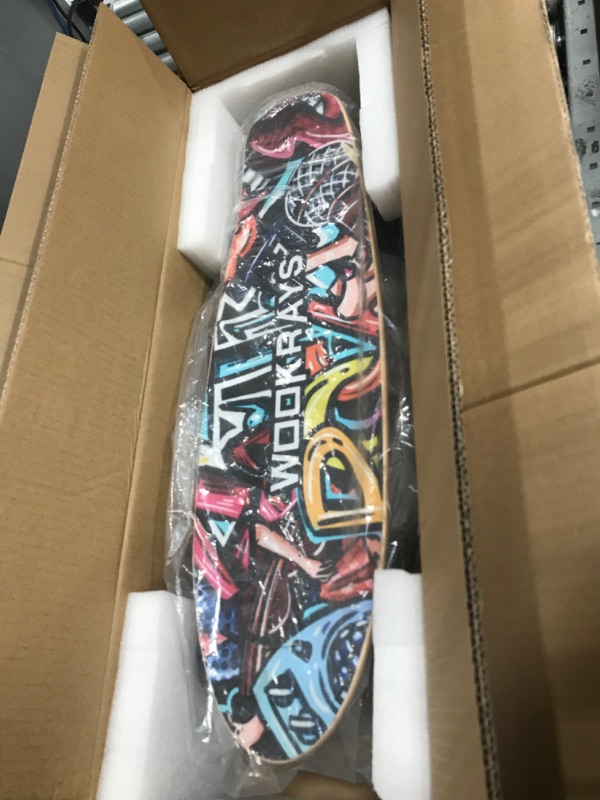 Photo 2 of CAROMA 350W Electric Skateboard for Adults Teens, 27.5" Electric Longboard Skateboards with Wireless Remote, 12.4 MPH Top Speed, 8 Miles Max Range, 220lbs Max Load E Skateboard
