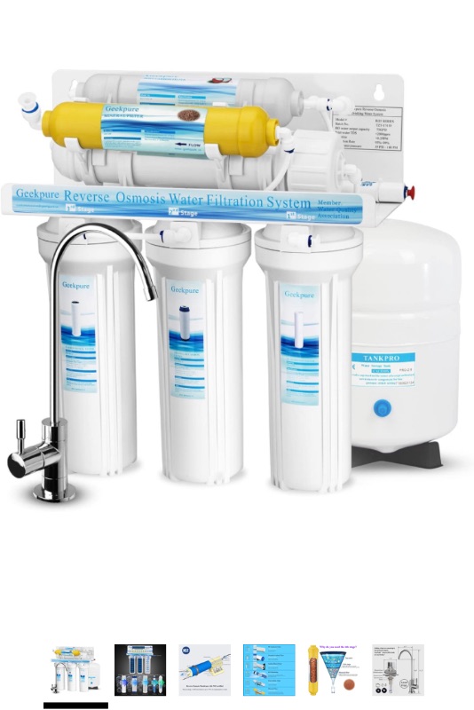 Photo 1 of Geekpure 6-Stage Reverse Osmosis Drinking Water System with Mineral Remineralization Filter-75 GPD