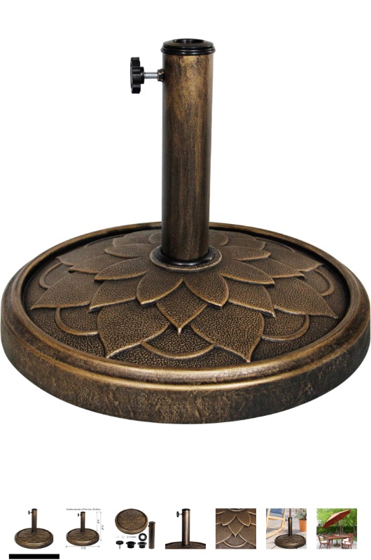 Photo 1 of Blissun 26.5 lbs Heavy Duty Market Patio Umbrella Base Stand (17.5")