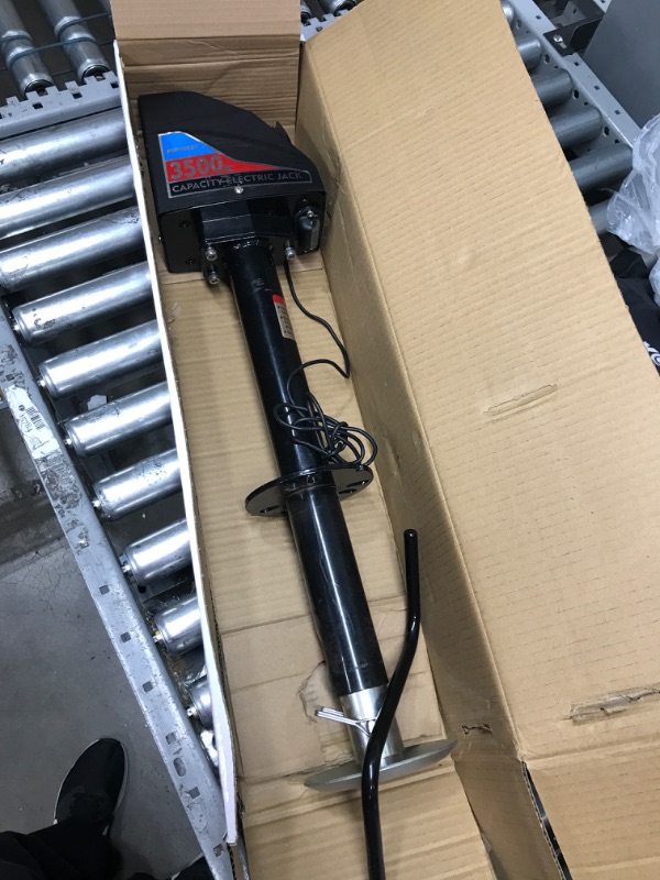 Photo 2 of [Upgrade] Kohree Electric Trailer Jack 3700lbs, Heavy Duty RV Electric Power Tongue Jack Max 4000lbs for Travel Trailer A-Frame Camper, with Drop Leg & Weatherproof Jack Cover, 22" Lift, 12V DC Black
