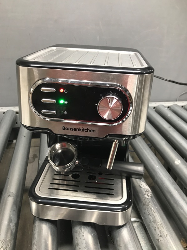 Photo 2 of Espresso Machine 15 Bar Coffee Machine With Foaming Milk Frother Wand, 850W High Performance No-Leaking 1.5 Liters Removable Water Tank Coffee Maker For Espresso, Cappuccino, Latte, Machiato