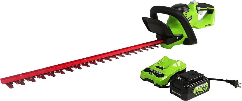 Photo 1 of **** USED ****
Greenworks 24V 22" Cordless Laser Cut Hedge Trimmer, 4.0Ah USB Battery and Charger Included
