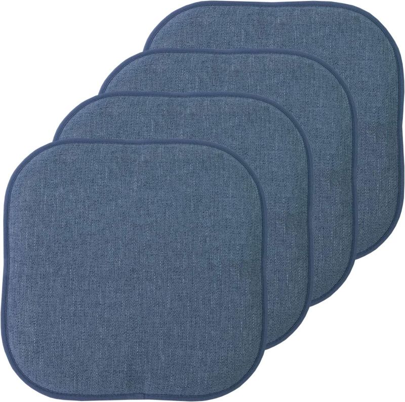 Photo 1 of 4 Pack Memory Foam Honeycomb Nonslip Back 16" x16" Chair/Seat Cushion Pad
