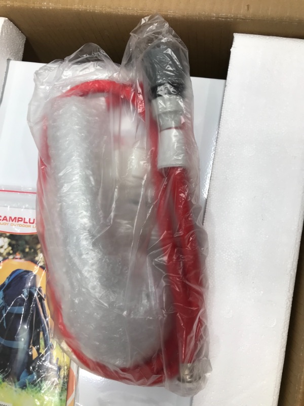 Photo 1 of Camplux 2.64 GPM Portable Propane Water Heater, Tankless Propane Gas Water Heater with Digital Display, On Demand Hot Gas Water Heater for Campings, Road Trips, White
