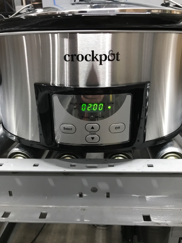 Photo 3 of Crock-Pot SCCPVL610-S-A 6-Quart Cook & Carry Programmable Slow Cooker with Digital Timer, Stainless Steel1012337144
