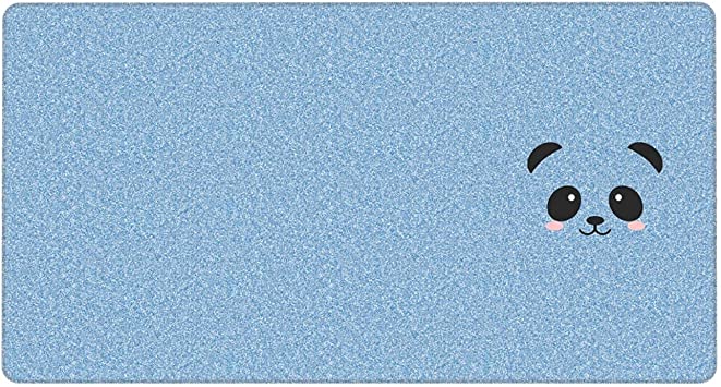 Photo 1 of Cute Blue Mouse Pad with Stitched Edge for Gaming Non-Slip Rubber Base Keyboard Pad Desk Mat for Laptop Work Home 15.8 X 29.5 Inch Panda
