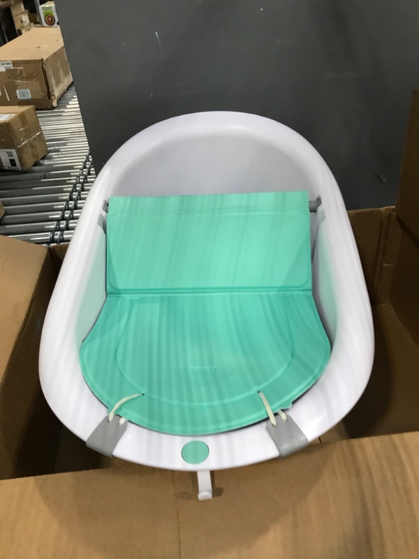 Photo 2 of 4-in-1 Grow-with-Me Bath Tub by Frida Baby Transforms Infant Bathtub to Toddler Bath Seat with Backrest for Assisted Sitting in Tub
