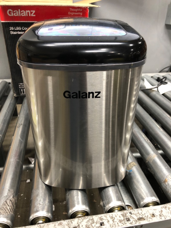 Photo 2 of Galanz Portable Countertop Electric Ice Maker Machine, 26 lbs in 24 Hours, 9 Bullet Shaped Cubes Ready in 7 Minutes, 2 Ice Sizes, Perfect for Parties & Home Bar, 2.1 L Stainless Steel **Tested**