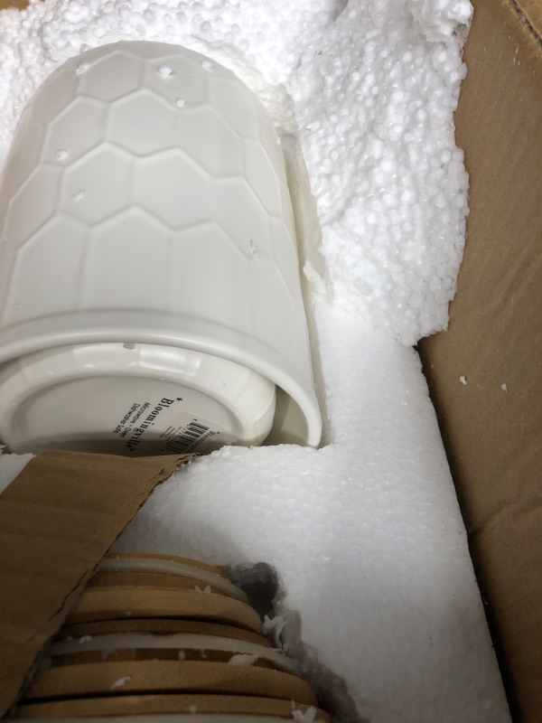 Photo 3 of **Missing Large Container**Bloomingville A21700001 Set of 2White Stoneware Canisters with Bamboo Lids
