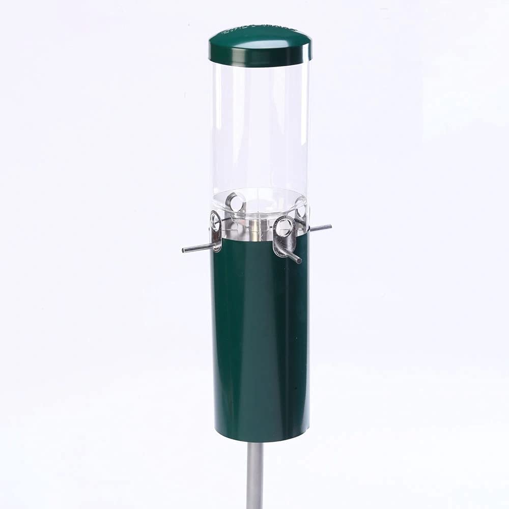 Photo 1 of Bird's Choice NP431 Classic Wild Bird Pole Mount Included Weather and Squirrel Proof Backyard Birdseed Feeder, Green
