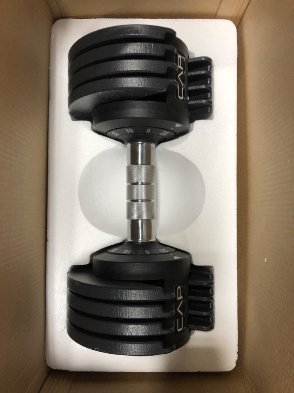 Photo 2 of Adjustable Dumbbell 25lb(Single),5Billion Dumbbell with Adjustable Weights for Home Gym,Dial Weights Dumbbell with Tray 5 in 1,5lb 10lb 15lb 20lb 25lb
