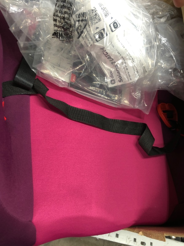 Photo 2 of Diono Solana 2 XL, Dual Latch Connectors, Lightweight Backless Belt-Positioning Booster Car Seat, 8 Years 1 Booster Seat, Pink 2019 LATCH Connect Single Pink