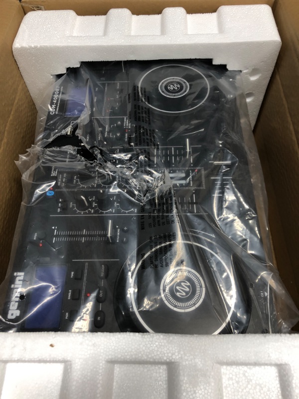 Photo 1 of Gemini Sound CDM-4000BT Stand Alone Bluetooth Streaming Professional DJ Dual Deck Media Player Mixer CD/CDR USB Playback 2 Band Equalizer Manual Looping Sensitive Jog Wheels, XLR Output, Anti-Shock