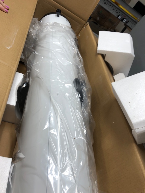 Photo 4 of Incomplete: Sky Watcher Classic 200 Dobsonian 8-inch Aperature Telescope – Solid-Tube – Simple, Traditional Design – Easy to Use, Perfect for Beginners, White (S11610) Traditional 8" Dobsonian
Item is incomplete, this is box 2 of 2, box 1 is needed to com