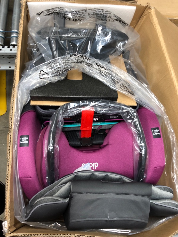 Photo 2 of Diono Radian 3QX 4-in-1 Rear & Forward Facing Convertible Car Seat, Safe+ Engineering 3 Stage Infant Protection, 10 Years 1 Car Seat, Ultimate Protection, Slim Fit 3 Across, Purple Plum