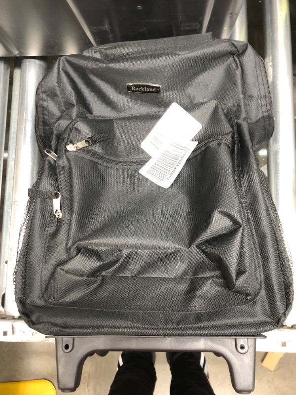 Photo 2 of USED: Rockland Double Handle Rolling Backpack, Black, 17-Inch 17-Inch Black