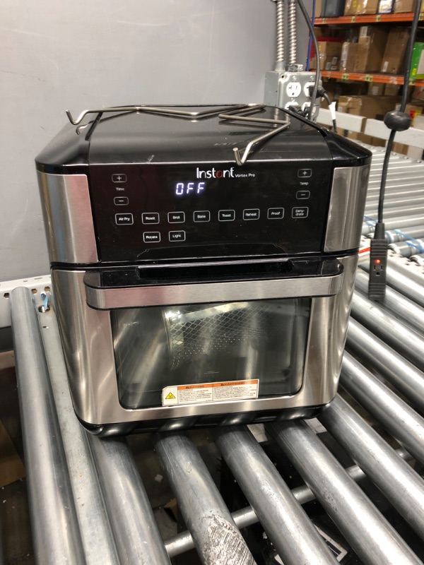 Photo 2 of Instant Vortex Pro Air Fryer, 10 Quart, 9-in-1 Rotisserie and Convection Oven, From the Makers of Instant Pot with EvenCrisp Technology, App With Over 100 Recipes, 1500W, Stainless Steel