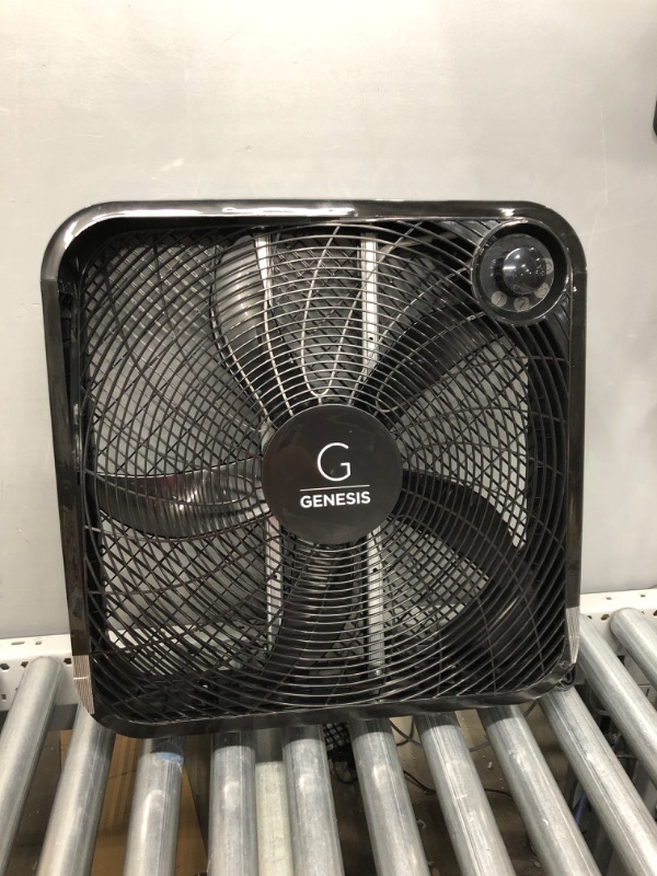 Photo 2 of Genesis 20" Box Fan, 3 Settings, Max Cooling Technology, Carry Handle, Black