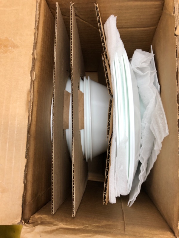 Photo 1 of Corelle Vitrelle 18-Piece Service for 6 Dinnerware Set, Triple Layer Glass and Chip Resistant, Lightweight Round Plates and Bowls Set, Winter Frost White Winter Frost White Dinnerware Set