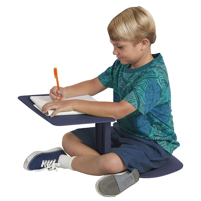 Photo 1 of ECR4Kids The Surf Portable Lap Desk, Kids Floor Desk, Flexible Seating for Schools, Classrooms and Homeschool, One-Piece Writing Table, Alternative Seating - Navy