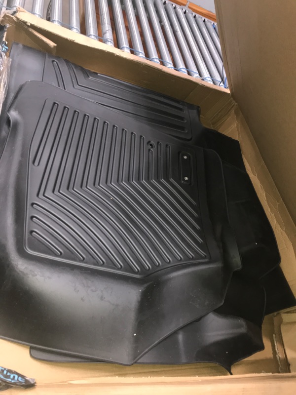 Photo 2 of OEDRO Floor Mats Compatible with 2008-2020 Dodge Grand Caravan/2008-2016 Chrysler Town & Country (Stow'n Go Only), Unique Black TPE All-Weather Guard Includes 1st, 2nd and 3nd Row Full Set Liners
