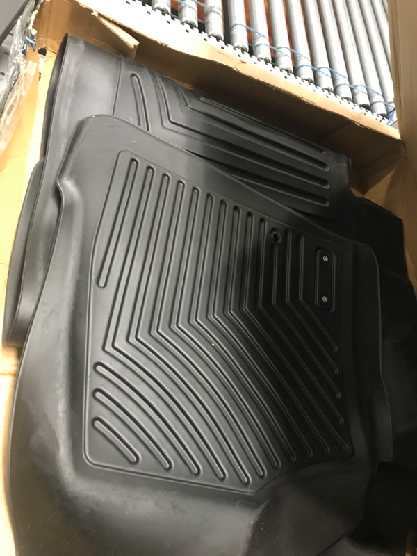 Photo 3 of OEDRO Floor Mats Compatible with 2008-2020 Dodge Grand Caravan/2008-2016 Chrysler Town & Country (Stow'n Go Only), Unique Black TPE All-Weather Guard Includes 1st, 2nd and 3nd Row Full Set Liners
