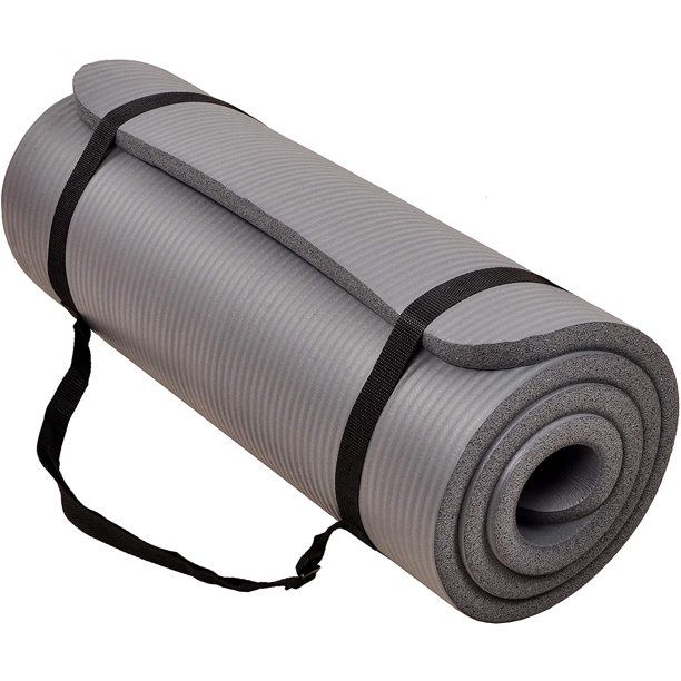 Photo 1 of All-Purpose 1/2-Inch Extra Thick High Density Anti-Tear Exercise Yoga Mat with Carrying Strap