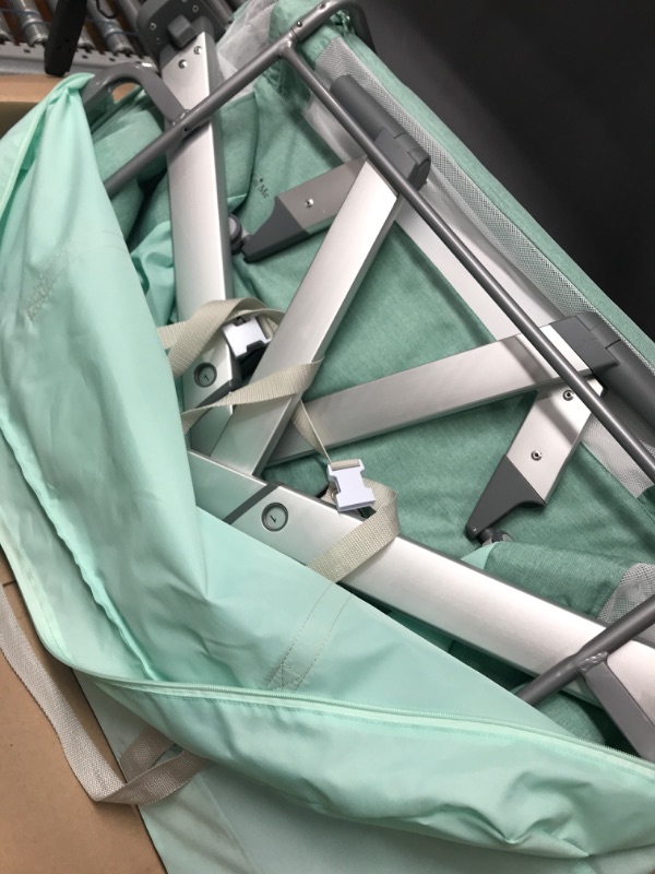 Photo 2 of Dream On Me Skylar Bassinet and Beside Sleeper in Mint, Lightweight and Portable Baby Bassinet
