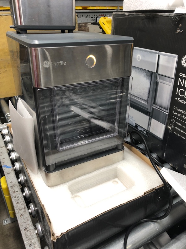 Photo 7 of GE Profile Opal | Countertop Nugget Ice Maker with Side Tank | Portable Ice Machine Makes up to 24 lbs. of Ice Per Day | Stainless Steel Finish Ice Maker + Side Tank No Bluetooth