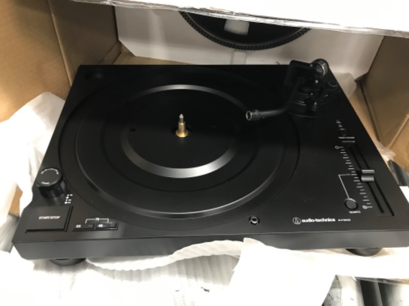 Photo 2 of Audio-Technica AT-LP120XUSB-BK Direct-Drive Turntable (Analog & USB), Fully Manual, Hi-Fi, 3 Speed, Convert Vinyl to Digital, Anti-Skate and Variable Pitch Control Black
