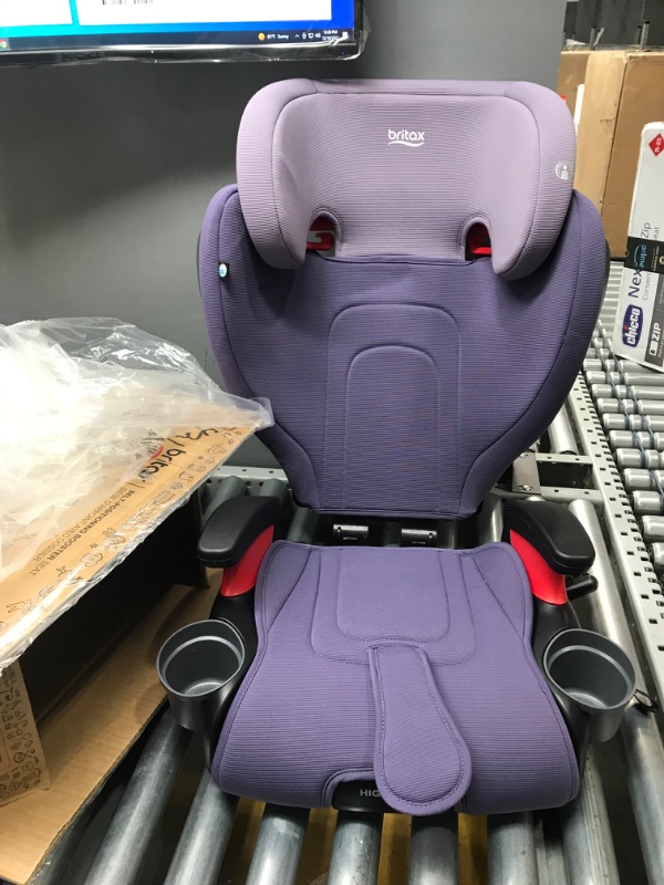 Photo 2 of Britax Highpoint Backless Belt-Positioning Booster Seat, SafeWash Purple Ombre