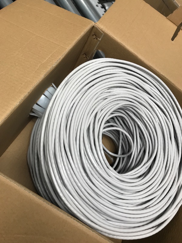 Photo 3 of 1000ft CAT6 UTP 550Mhz Solid Cable 23AWG Network Ethernet LAN Wire, Gray
