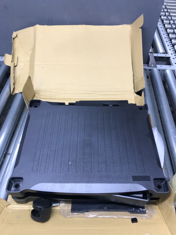Photo 2 of 3 Shelf Plastic Printer Cart with Wheels Black - Mind Reader