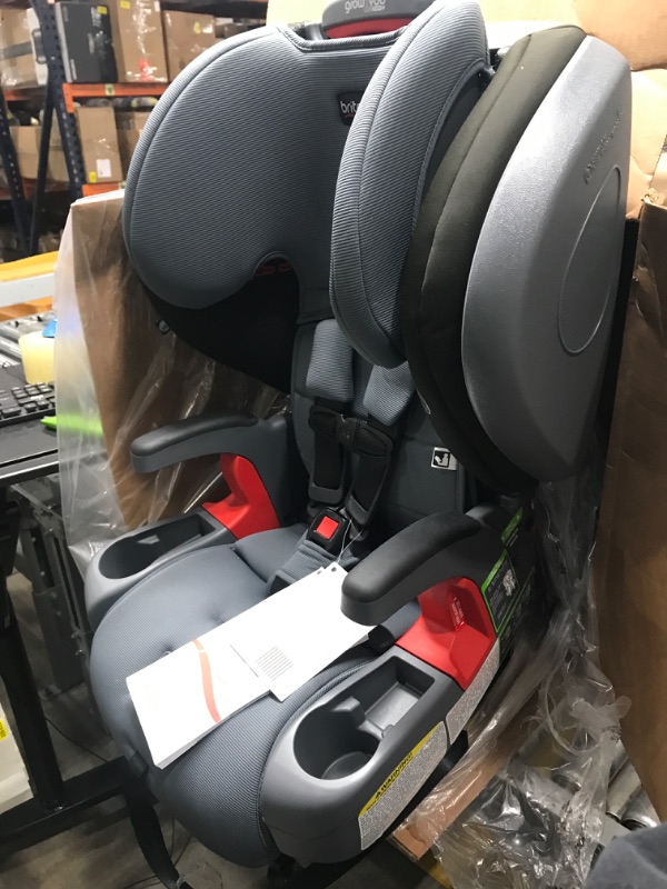 Photo 3 of Britax Grow with You ClickTight Plus Harness-2-Booster Car Seat, Jet Safewash Fabric ClickTight Plus Jet