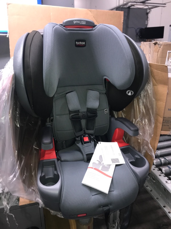 Photo 2 of Britax Grow with You ClickTight Plus Harness-2-Booster Car Seat, Jet Safewash Fabric ClickTight Plus Jet