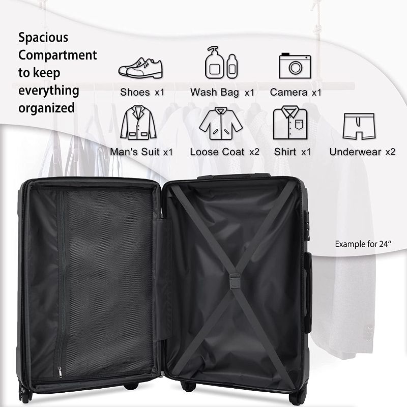 Photo 1 of ****CRACKED***GENERIC BRAND SUITCASE BLACK 
