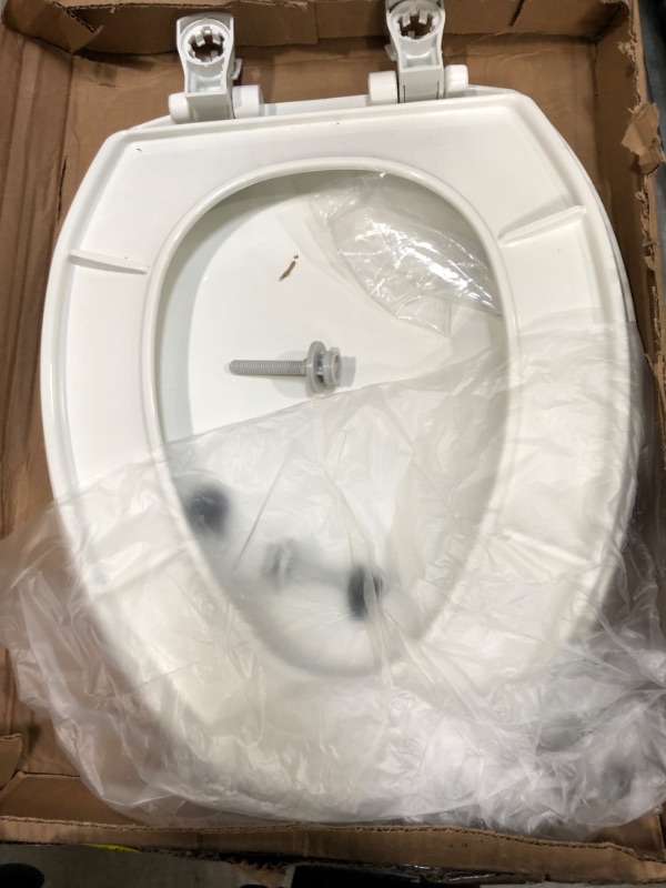 Photo 2 of Bemis 1600E4 Ashland Elongated Closed-Front Toilet Seat - White