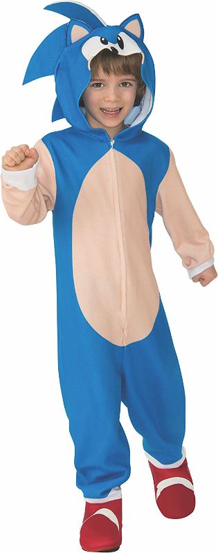 Photo 1 of USED: Rubie's boys Sonic Oversized Jumpsuit Costume, As Shown, Medium US
