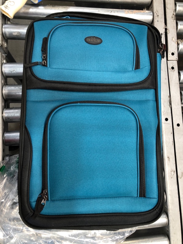 Photo 2 of U.S. Traveler Anzio Softside Expandable Spinner Luggage, Teal, Carry-on 22-Inch Carry-on 22-Inch Teal